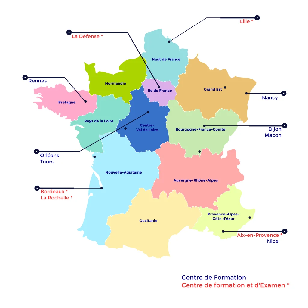 Centres de formation et d'examen